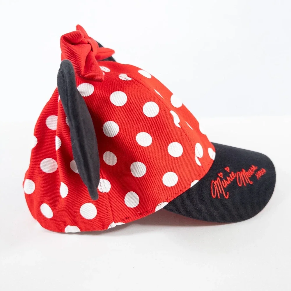 Disney Parks Walt Disney World Hat Youth Minnie Mouse Bow Ears Polka Dot